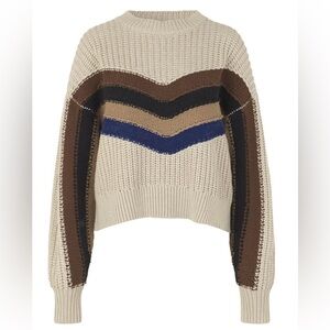 Munthe Organic Cotton Blend Cropped Sweater Mock Neck Sz 4-6 Scandigirl